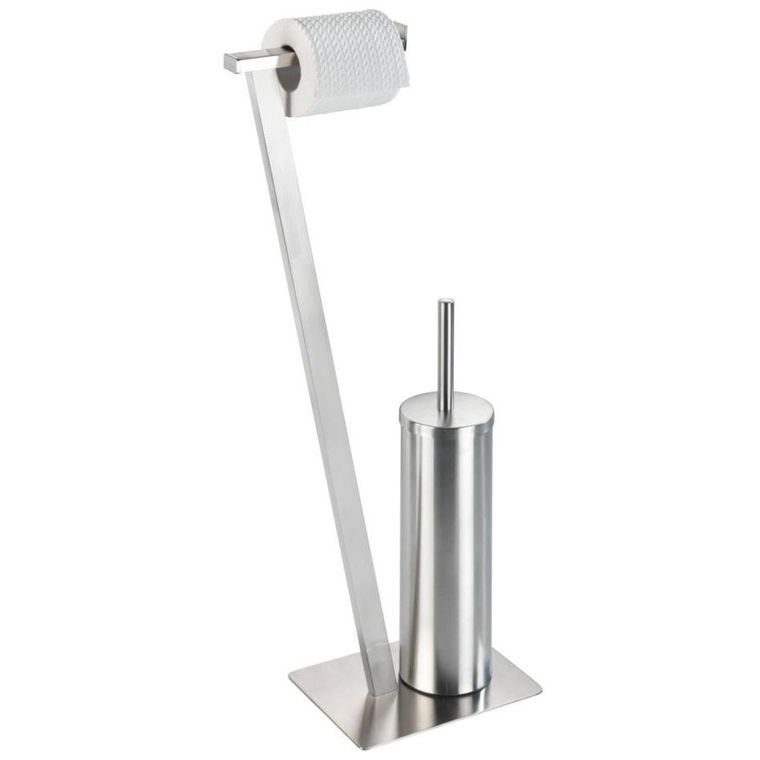 Stojak na papier toaletowy i szczotkę wc, Lirio, biały