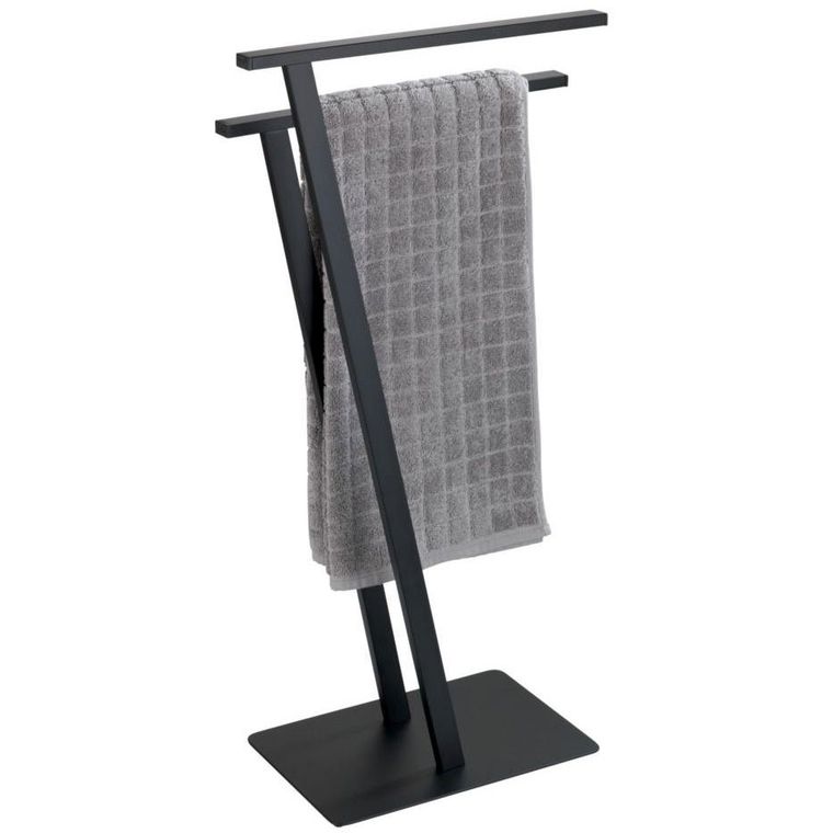 Stojak na ręczniki stojący lirio, czarny
