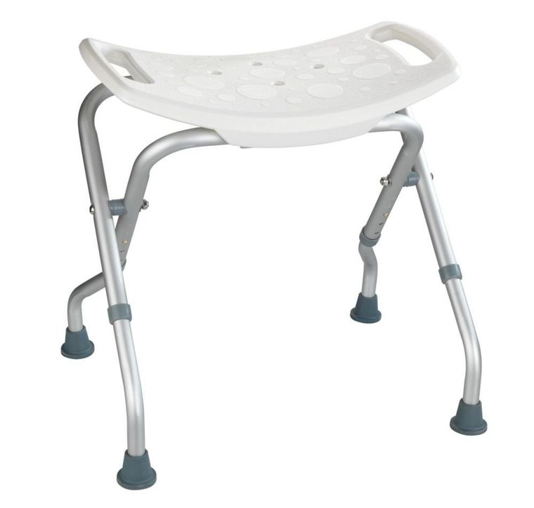 Stołek łazienkowy regulowany, Secura, biały