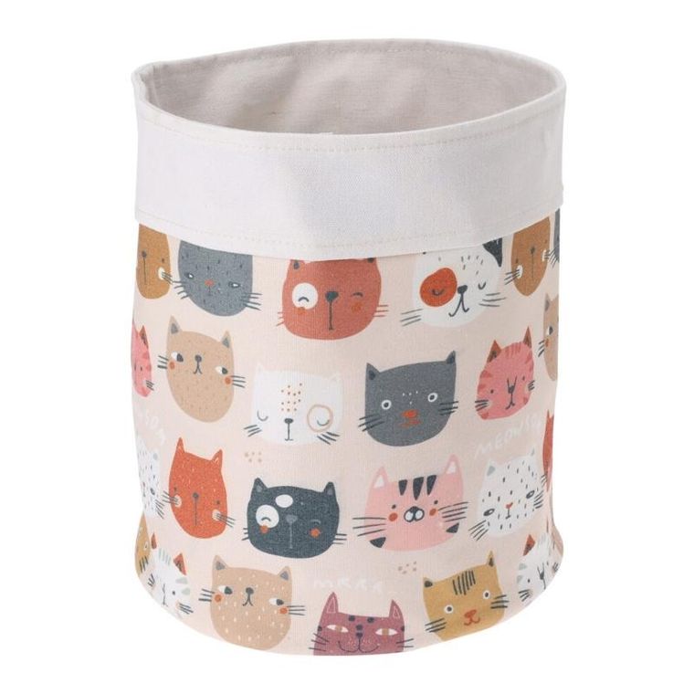 Storage Solutions, kosz na pranie do pokoju dziecięcego, kot, 24-29 cm