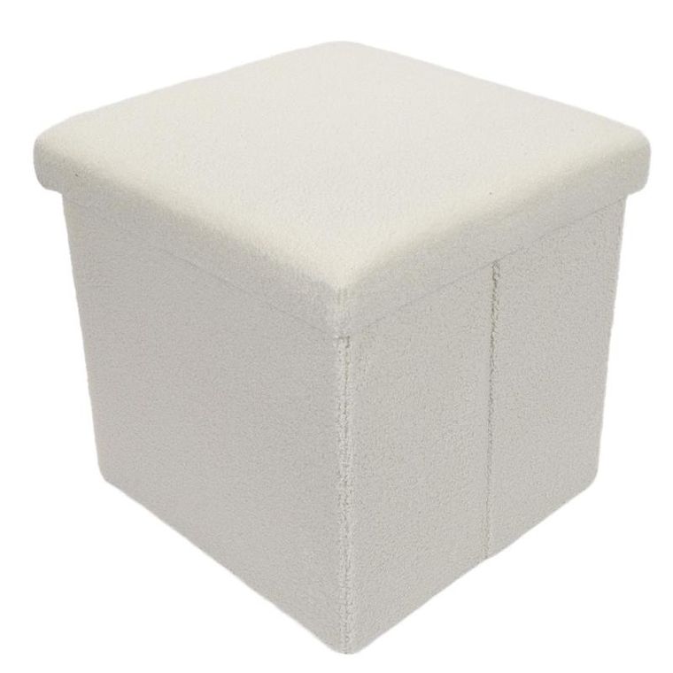 Storage Solutions, pufa ze schowkiem, Boucle Bini, 38-38-38 cm