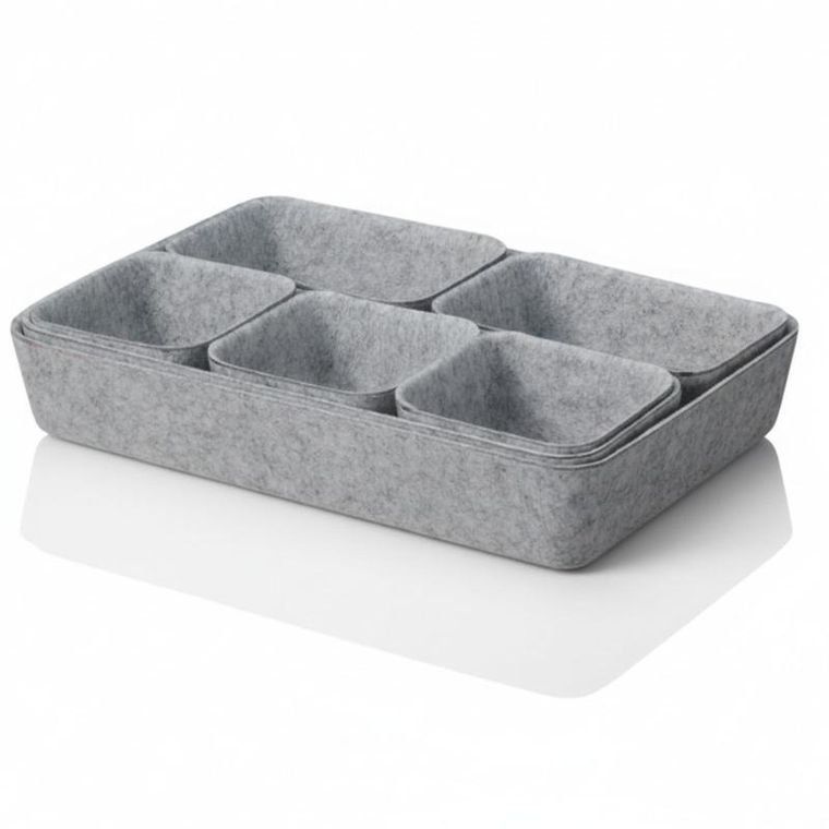 Storage Solutions, Smart, organizer do szuflady filcowy, 7 pudełek