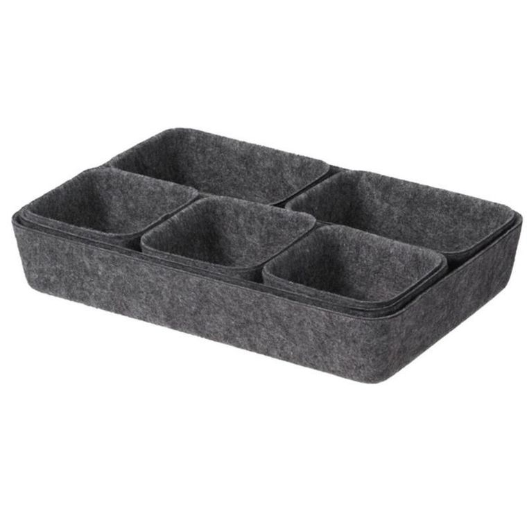 Storage Solutions, Smart, organizer do szuflady filcowy, 7 pudełek