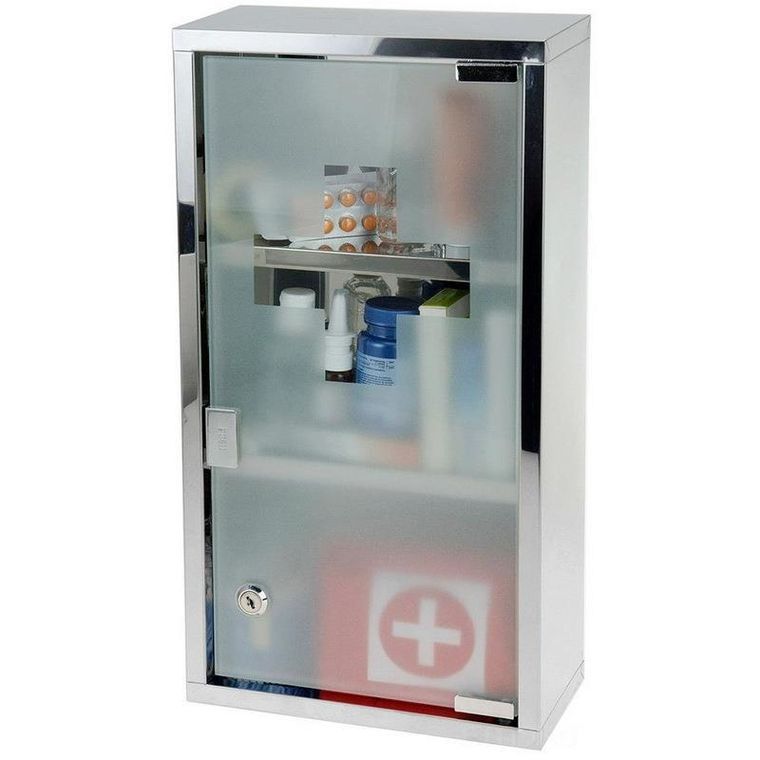 Storage Solutions, stalowa apteczka, wisząca