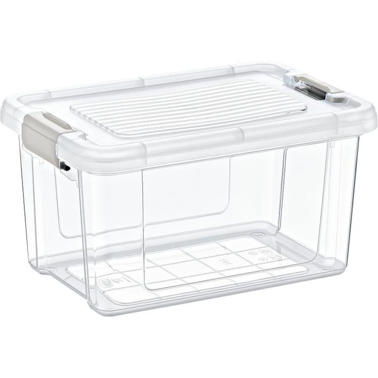 Storage Solutions, transparentne pudło do przechowywania, 22-15-12 cm