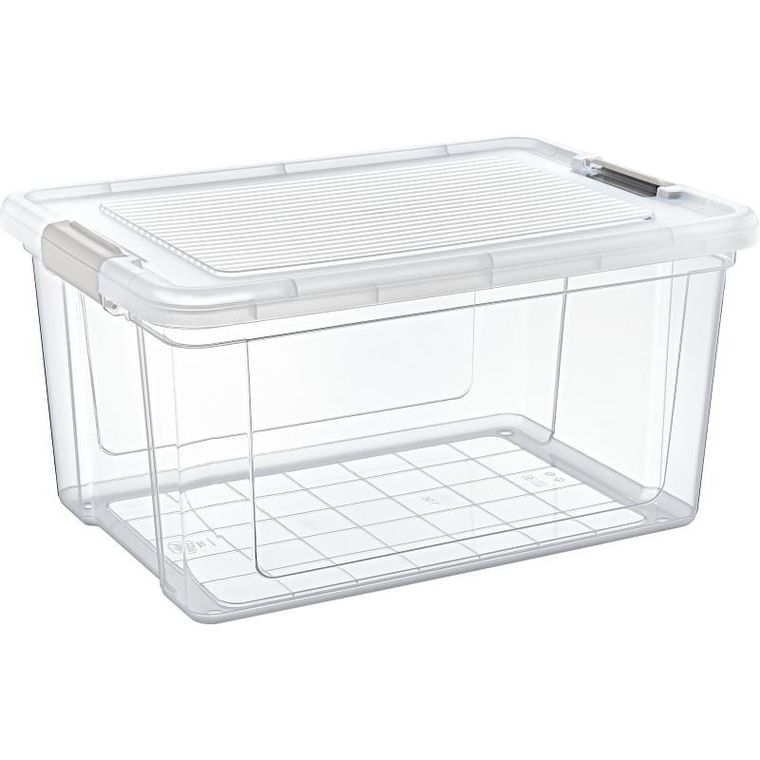 Storage Solutions, transparentne pudło do przechowywania, 49-35-25,5 cm