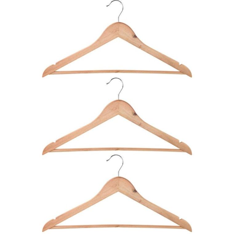 Storage Solutions, wieszaki drewniane na ubrania, 3 szt.