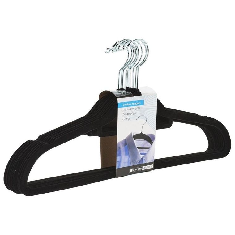 Storage Solutions, wieszaki na ubrania, czarne obrotowe, 10 szt.
