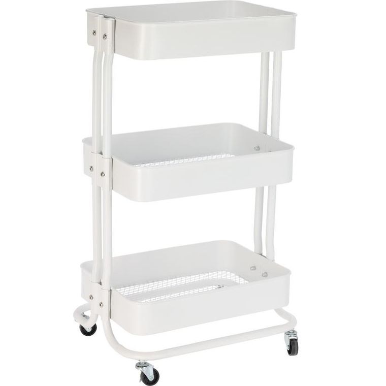 Storage Solutions, wózek kuchenny na kółkach, 3-piętrowy