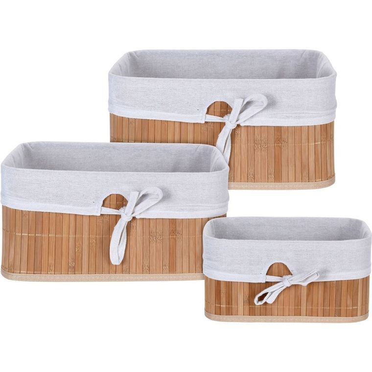 Storagesolutions, bambusowe kosze do przechowywania, naturalny