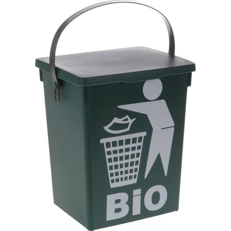 Storagesolutions, pojemnik na odpady organiczne z logo bio, z uchwytem, 5l