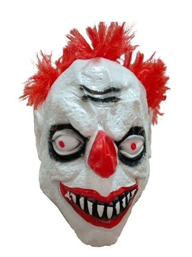 Straszny klaun, maska lateksowa