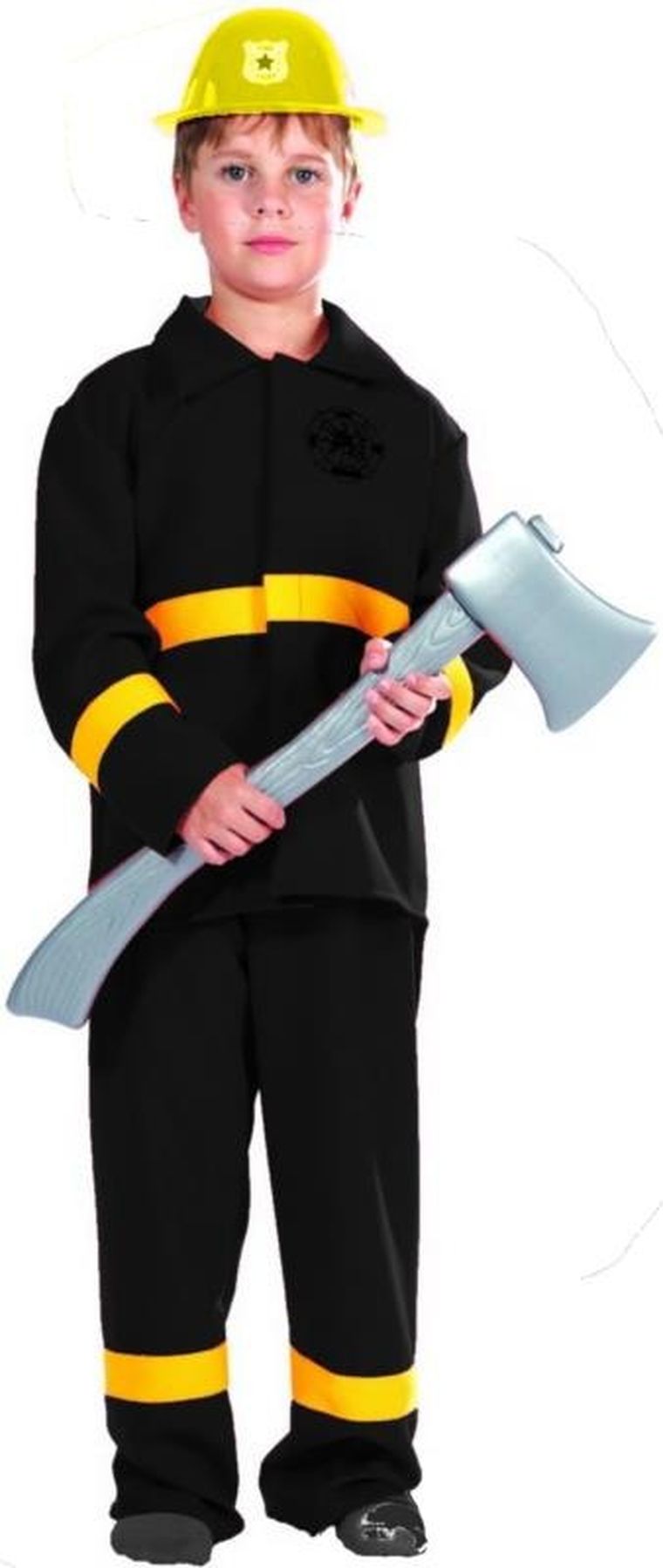 Strażak, strój dla dziecka, czarny, 122/128