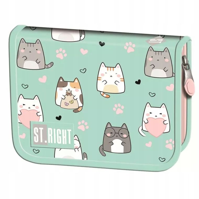 St.Right, piórnik rozkładany, pojedynczy, Charming Cats