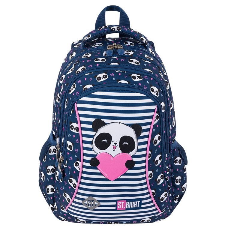 St.Right, plecak szkolny, 3-komorowy, Love Panda
