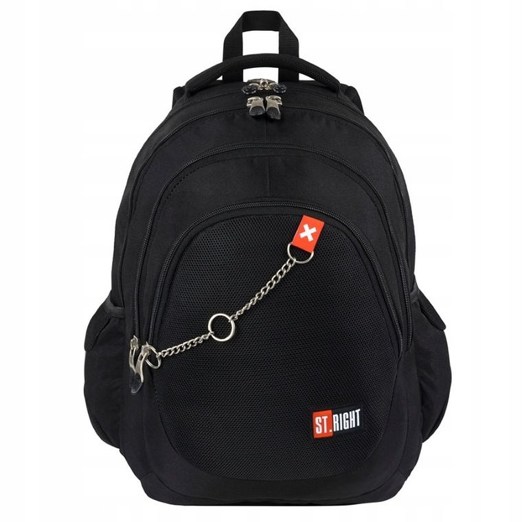 St.Right, plecak szkolny, 4-komorowy, X White