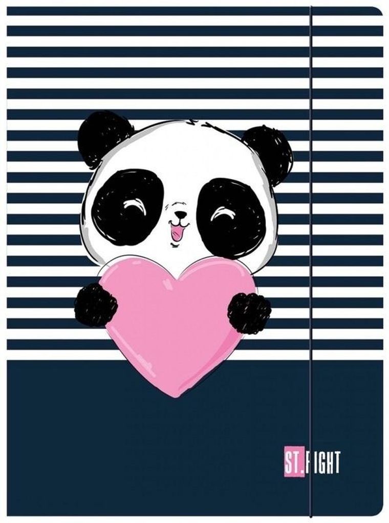 St.Right, teczka z gumką, A4, Love Panda, 1 szt.