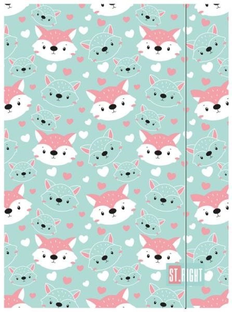 St.Right, teczka z gumką A4, Lovely Fox, 1 szt.