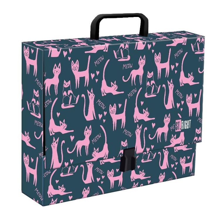 St.Right, teczka z rączką, A4, Lazy Cats, 1 szt.