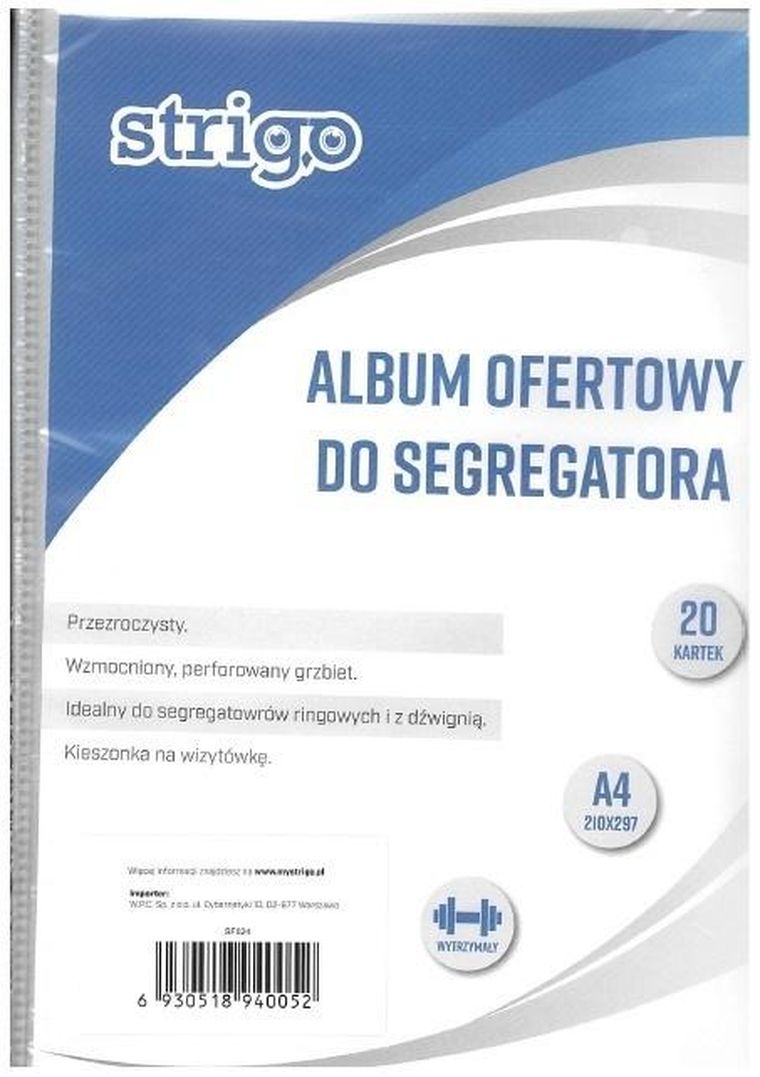 Strigo, album ofertowy A4, 20 koszulek
