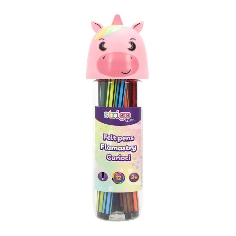 Strigo, flamastry, Unicorn, 12 szt.