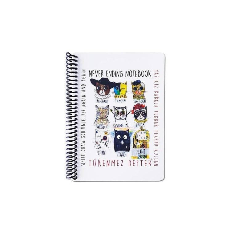 Strigo, Funny Mat, blok pionowy, wymazywalny, malarze koty