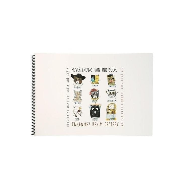 Strigo, Funny Mat, blok poziomy, wymazywalny, malarze koty