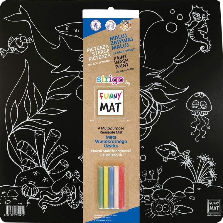 Strigo, Funny Mat, mata czarna z kredą, Ocean