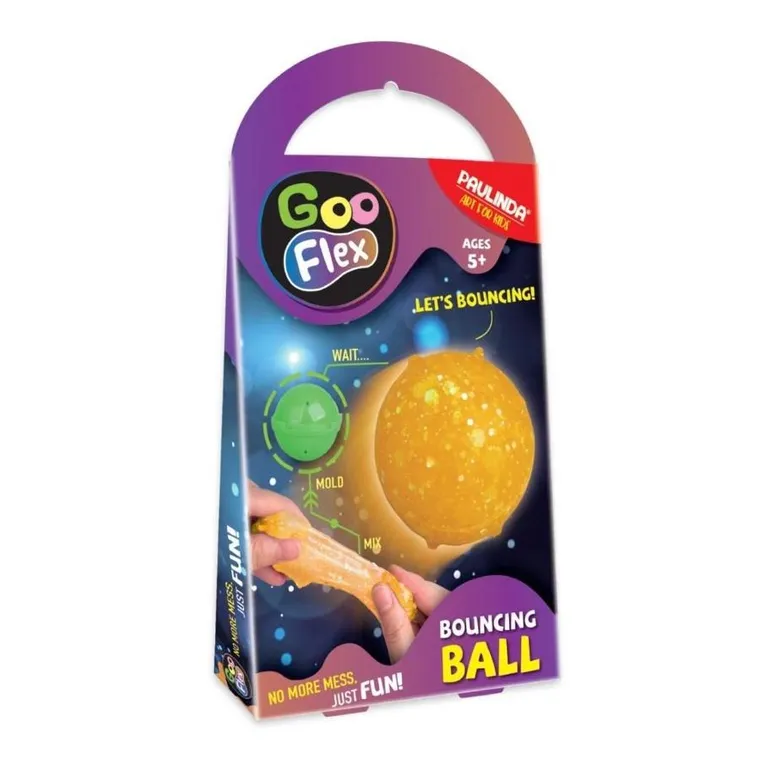 Strigo, Goo Flex, zestaw do zrobienia piłeczki kauczukowej, żółty, zestaw kreatywny