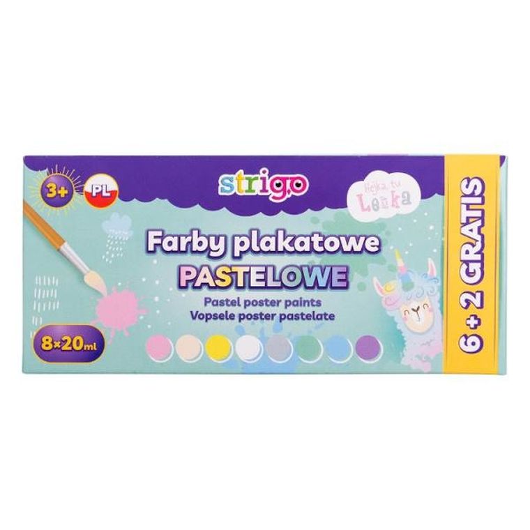 Strigo, Hejka tu Lenka, farby plakatowe, pastelowe, 8 kolorów