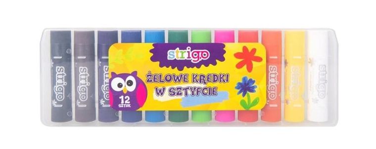 Strigo, kredki żelowe, 12 kolorów