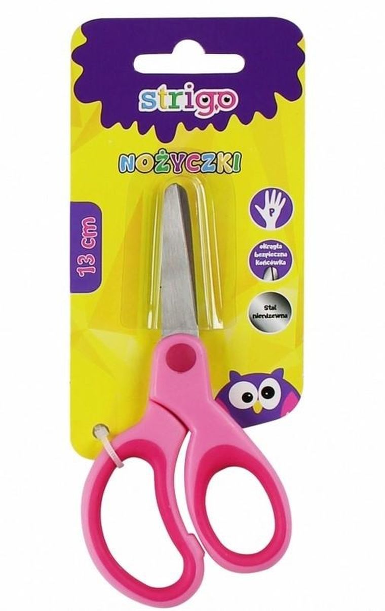 Strigo, nożyczki dla dzieci, z gumowym wykończeniem