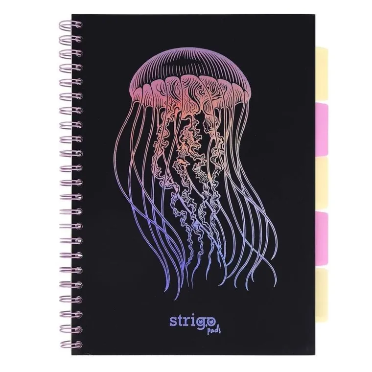 Strigo, Pads, kołozeszyt A4, 100 kartek, kratka, Głębiny, Meduza, 1 szt.