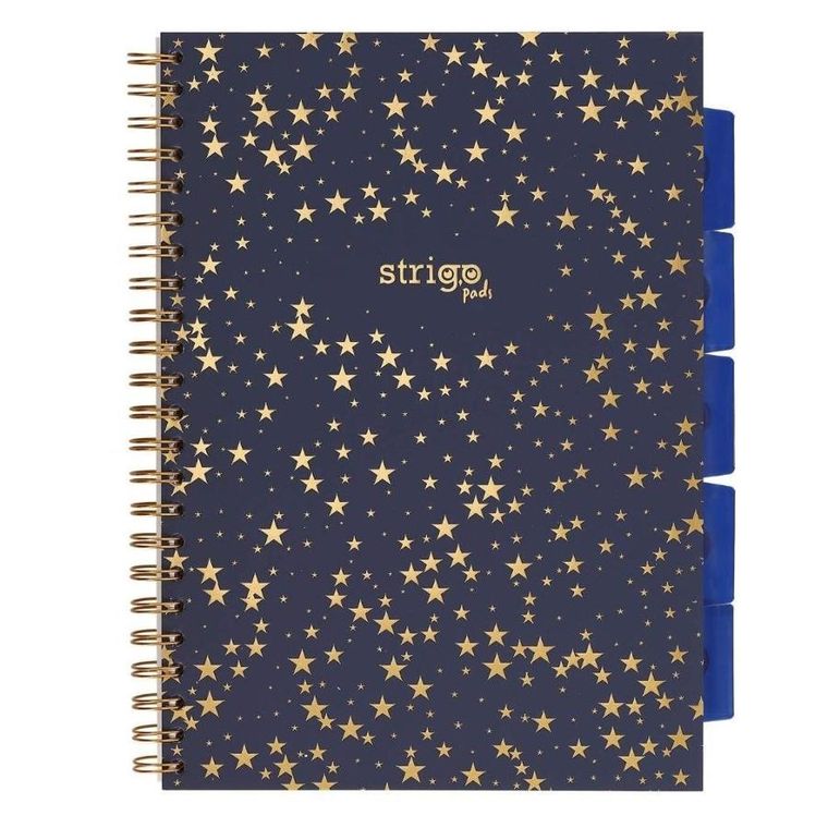 Strigo, Pads, kołozeszyt A4, 100 kartek, kratka, Gwiazdy, 1 szt.