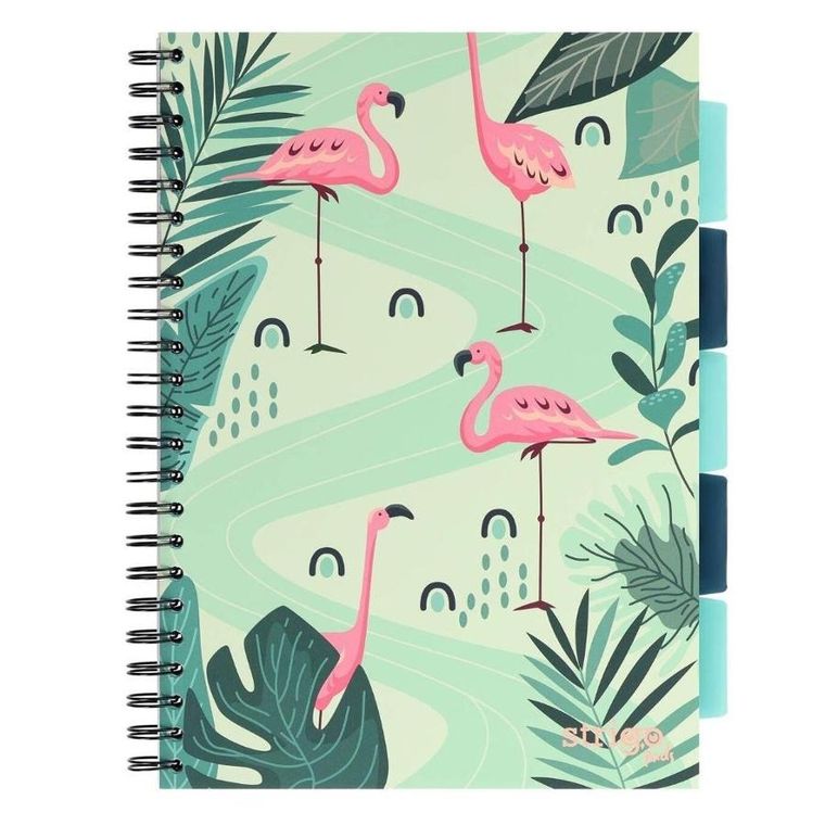 Strigo, Pads, kołozeszyt A4, 100 kartek, kratka, Jungla, zielony, 1 szt.