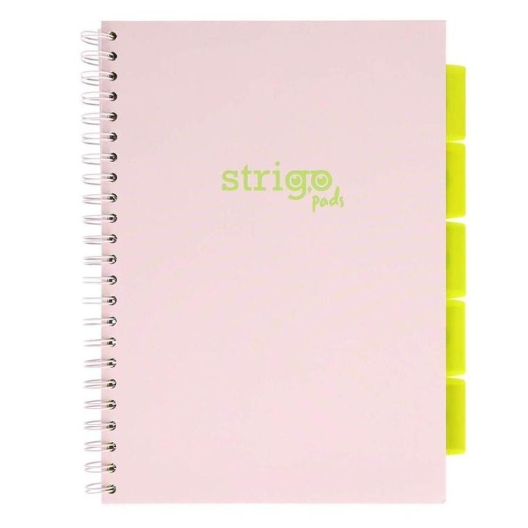 Strigo, Pads, kołozeszyt A4, 100 kartek, kratka, Pastel, beżowy, 1 szt.
