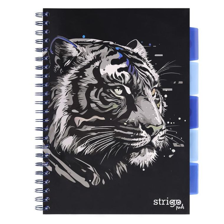 Strigo, Pads, kołozeszyt A4, 100 kartek, kratka, Tygrys, 1 szt.