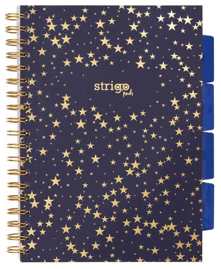 Strigo, Pads, kołozeszyt B5, 100 kartek, kratka, Gwiazdy, 1 szt.