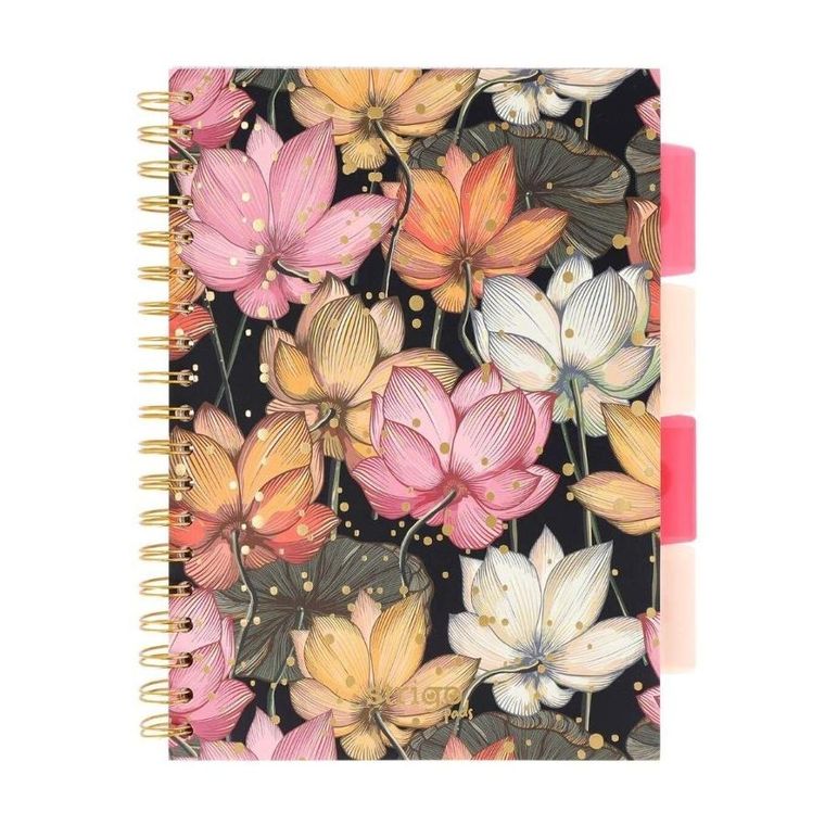 Strigo, Pads, kołozeszyt B5, 100 kartek, kratka, Japonia, Kwiaty, 1 szt.