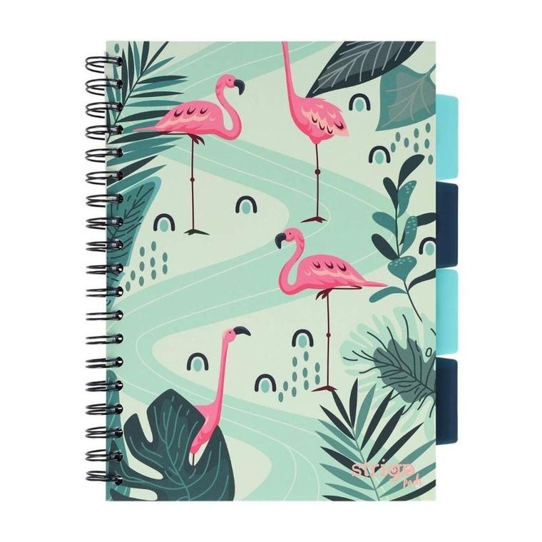 Strigo, Pads, kołozeszyt B5, 100 kartek, kratka, Jungla, zielony, 1 szt.