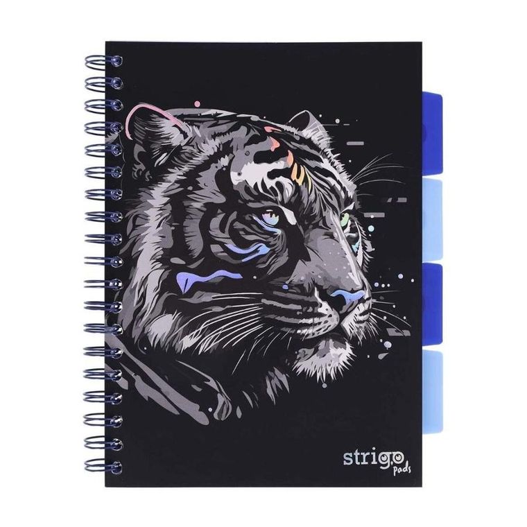 Strigo, Pads, kołozeszyt B5, 100 kartek, linia, Tygrys, 1 szt.
