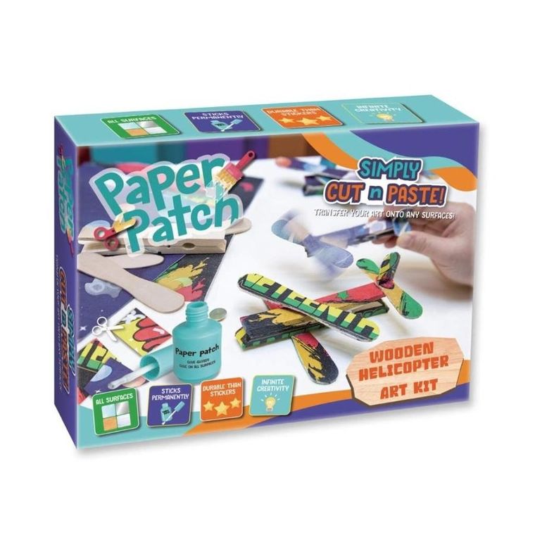 Strigo, Paper Patch, zestaw do decoupage, Helikopter drewniany