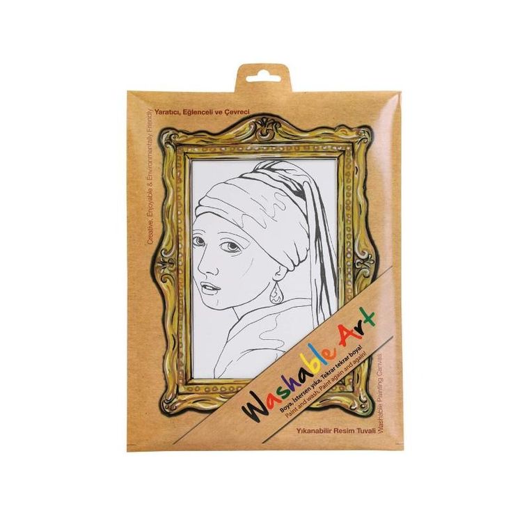 Strigo, podkładka na biurko, mata do malowania, biała, Dziewczyna z perłą