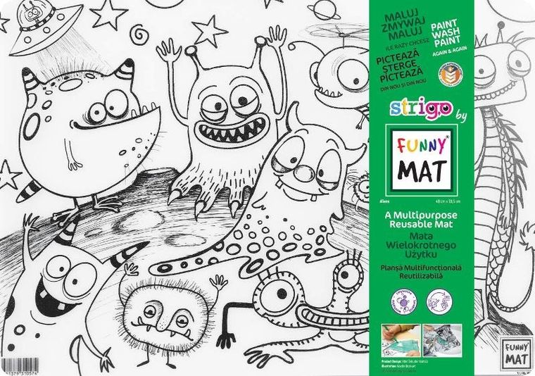 Strigo, podkładka na biurko, mata do malowania, Kosmici