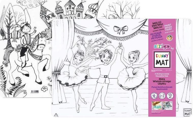 Strigo, podkładka na biurko, mata do malowania, Książęta i baletnice, 2 szt.