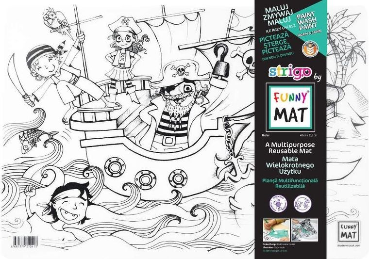 Strigo, podkładka na biurko, mata do malowania, Piraci