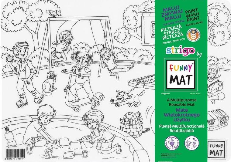 Strigo, podkładka na biurko, mata do malowania, Plac Zabaw