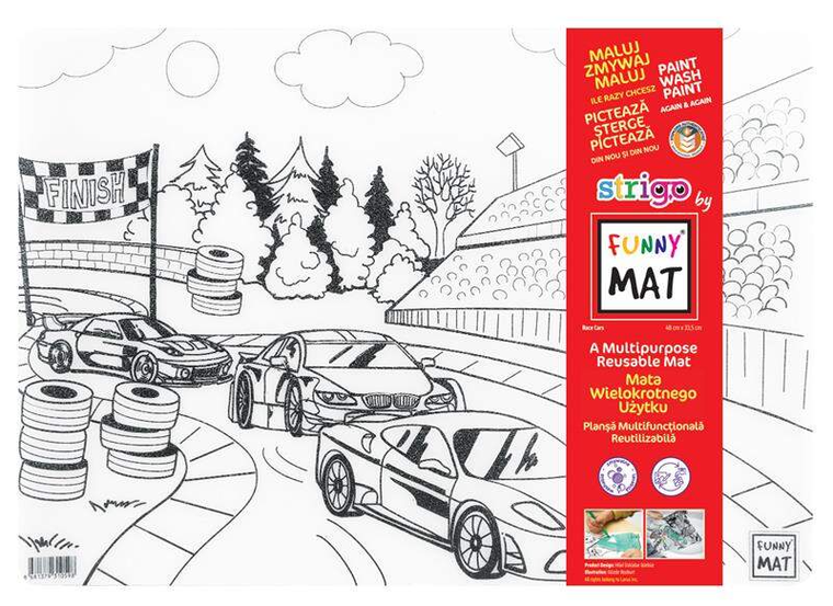 Strigo, podkładka na biurko, mata do malowania, Wyścigówki