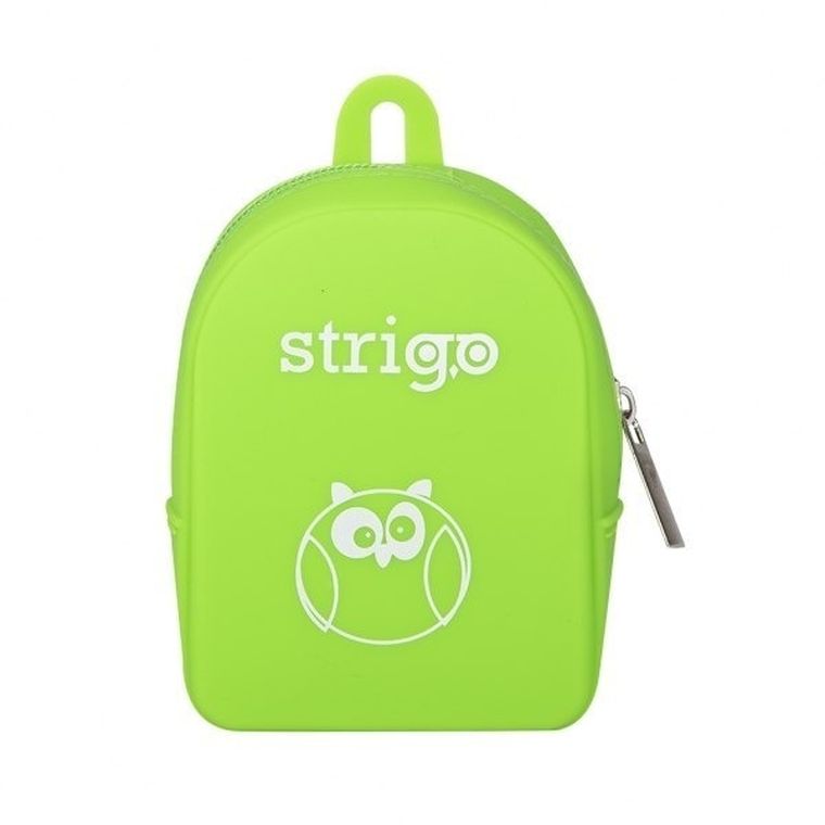 Strigo, portfelik silikonowy, zielony