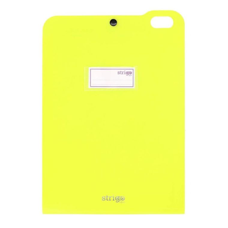 Strigo, teczka A4 z 5 przekładkami, V-file, neonowy zielony, 1 szt.